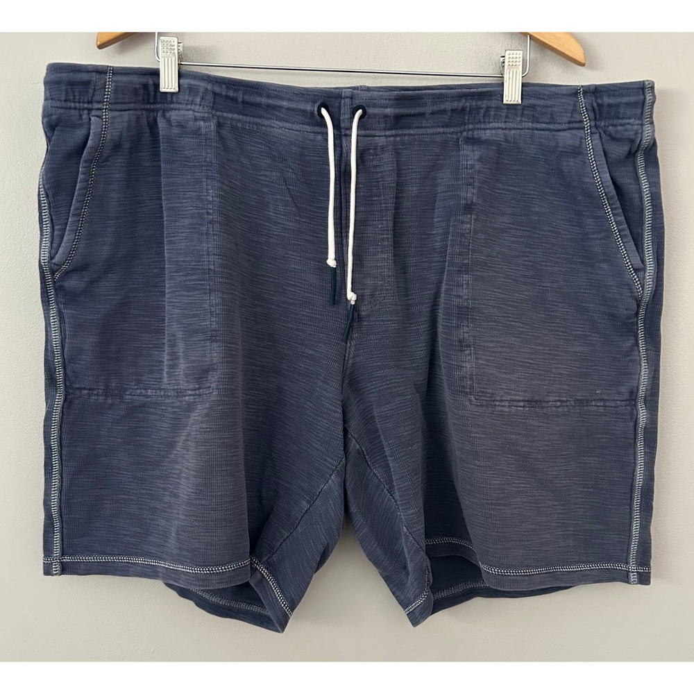 Tommy Bahama Shorts Tobaga Bay Men 2XLB Blue Slub Knit Lounge Drawstring Pull On